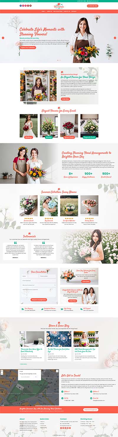 Florist-website-home-page