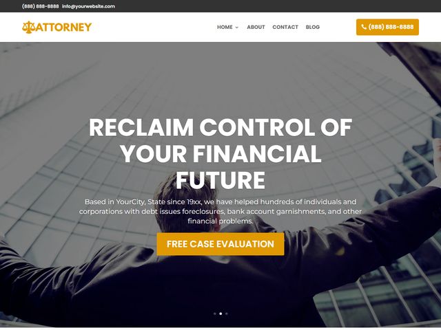 Bankruptcy Attorney website design demo