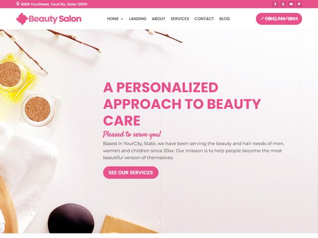 Beauty Salon website design demo