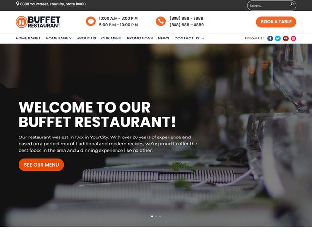 Buffet website design demo