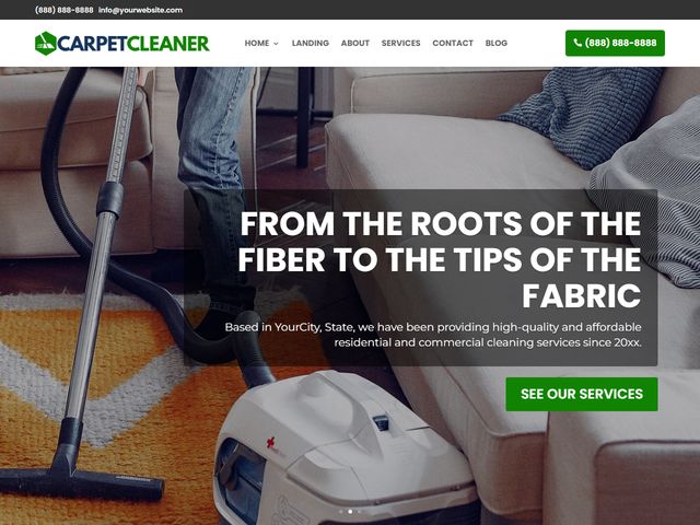 Carpet Cleaner website design demo