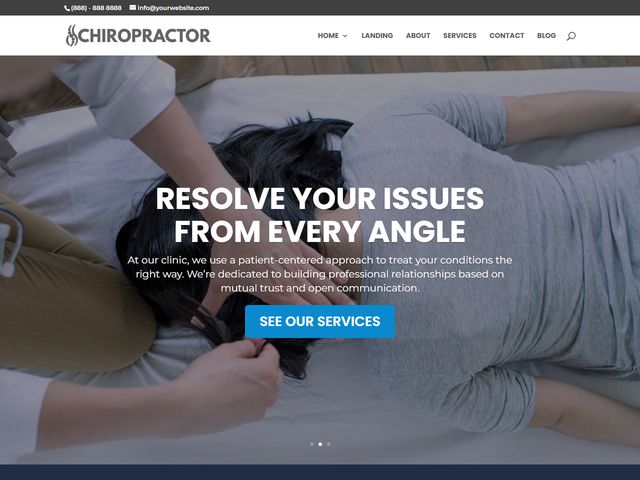 Chiropractor website design demo