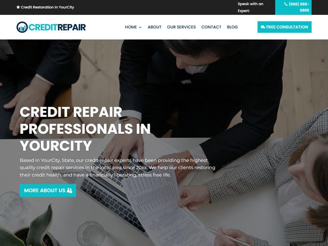 Credit Repair website design demo