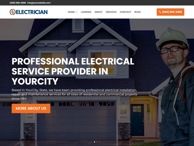 Electrician website design demo