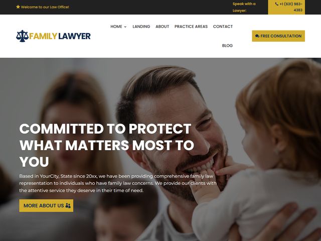 Family Lawyer website design demo