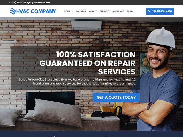 HVAC website design demo