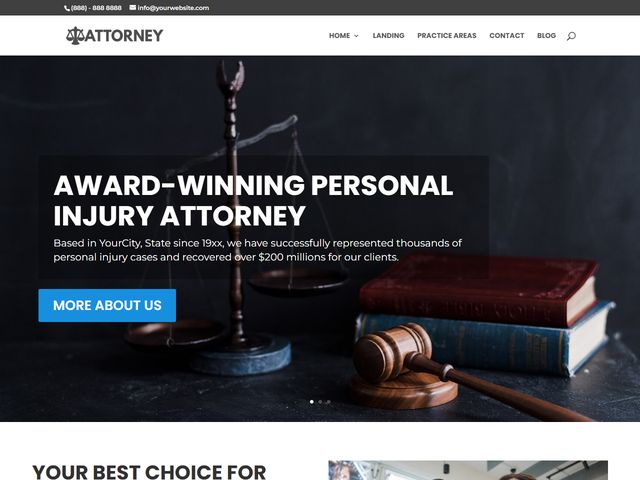 Personal Injury Attorney website design demo