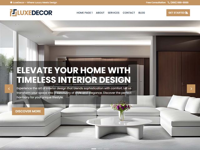 Interior Designer website design demo
