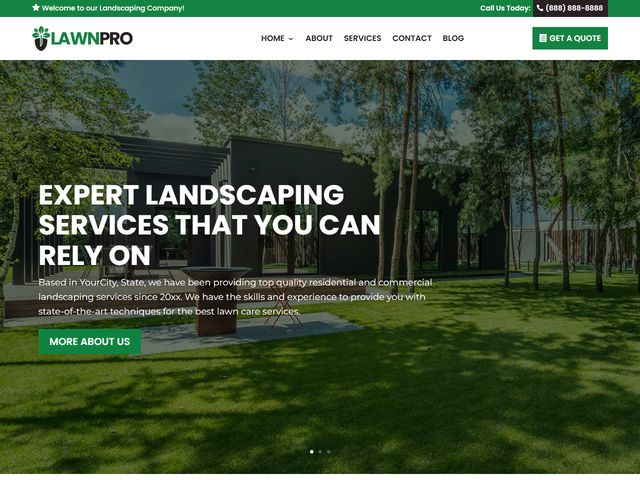 Landscaping website design demo