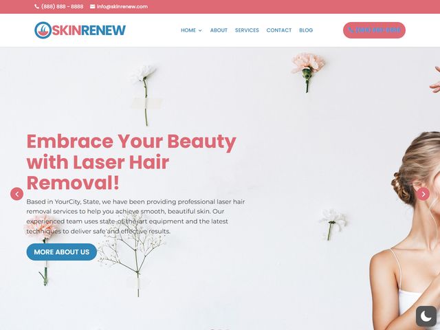 Laser Hair Removal website design demo
