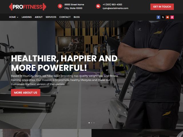 Personal Trainer website design demo