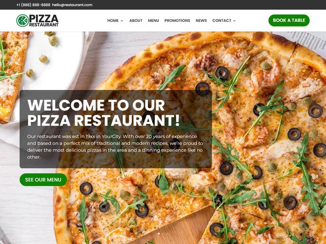 Pizzeria website design demo