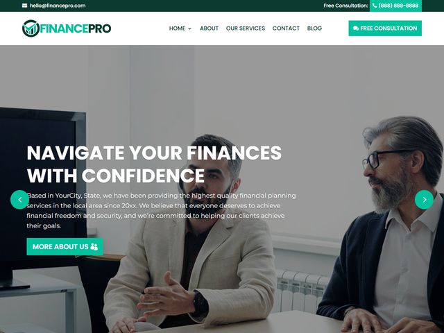 Financial Planner website design demo