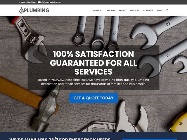 Plumber website design demo