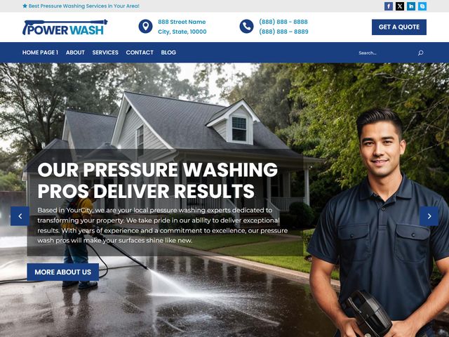 Pressure Washing website design demo