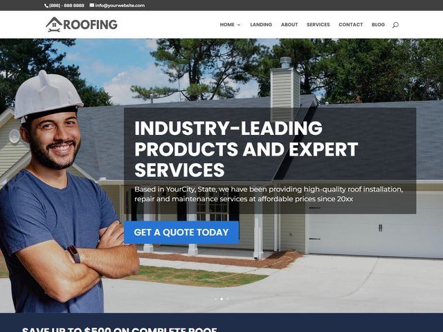 Roofer website design demo