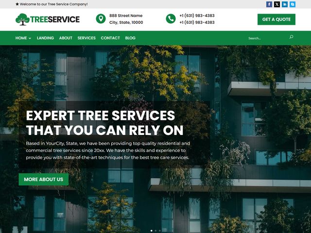 Tree Service website design demo