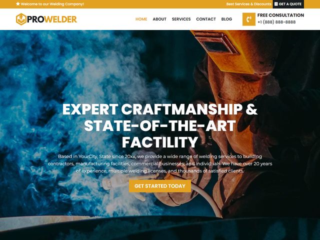 Welding & Ironwork website design demo
