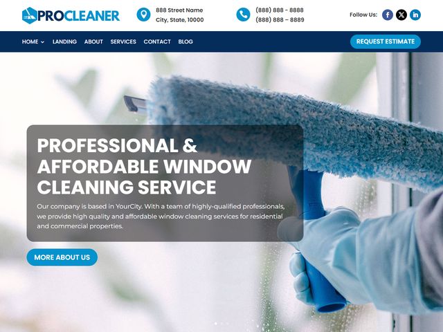 Window Cleaning website design demo